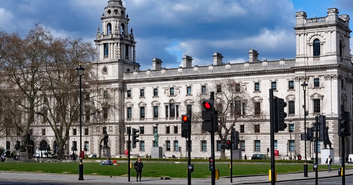 The HM Treasury building in Westminster, London